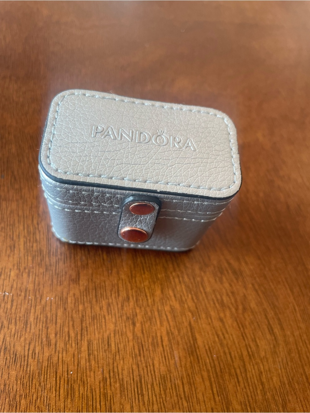 Pandora Light Gray Small Jewelry Case Charm Travels Organize